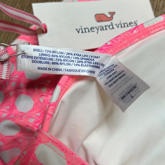 NWT Vineyard Vines Caning Print Bikini Top Size L - Picture 6 of 7